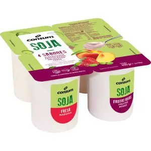 Postre de Soja con Fruta Panaché de frutas Consum
