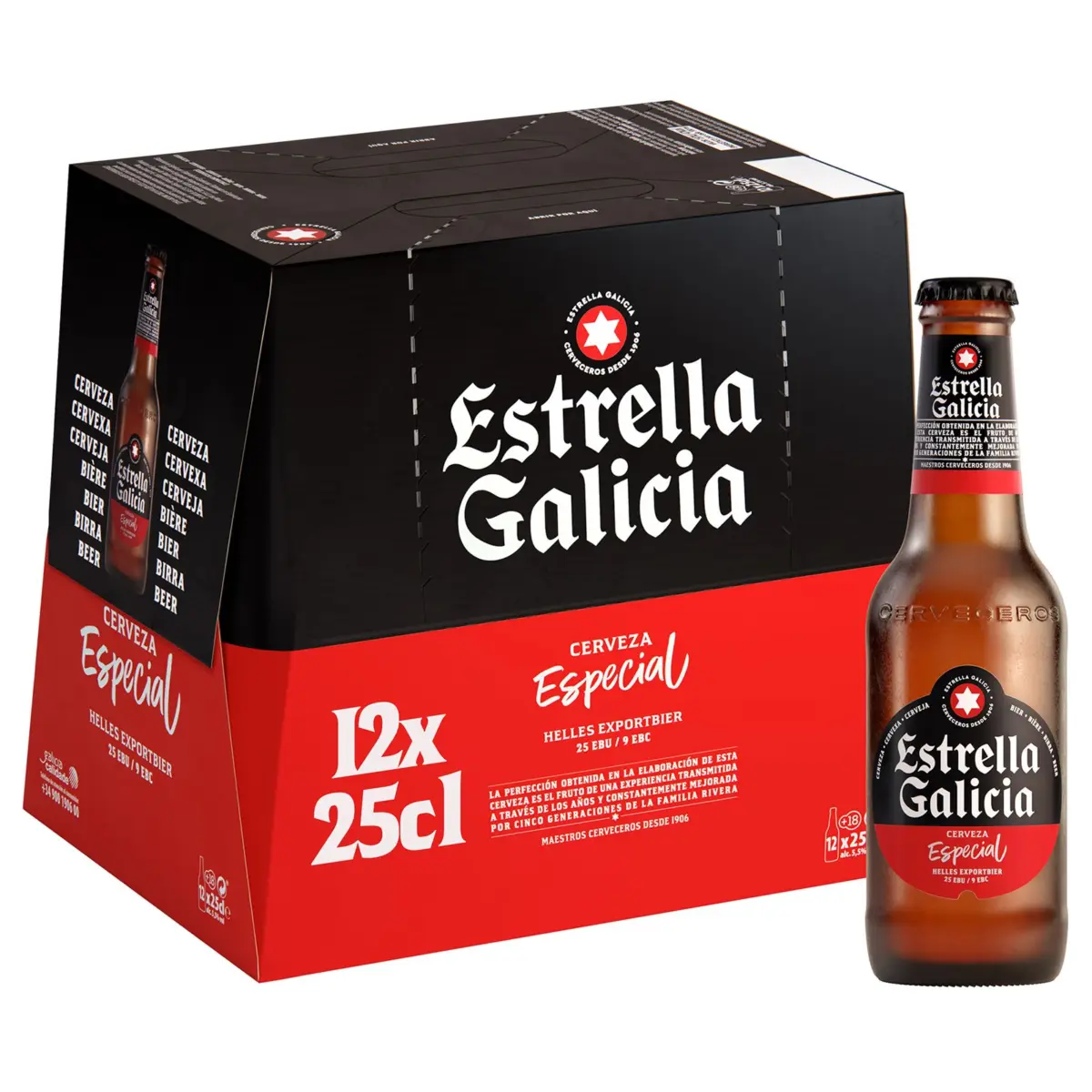 Cerveza Botella Cristal Pack-12 E.galicia