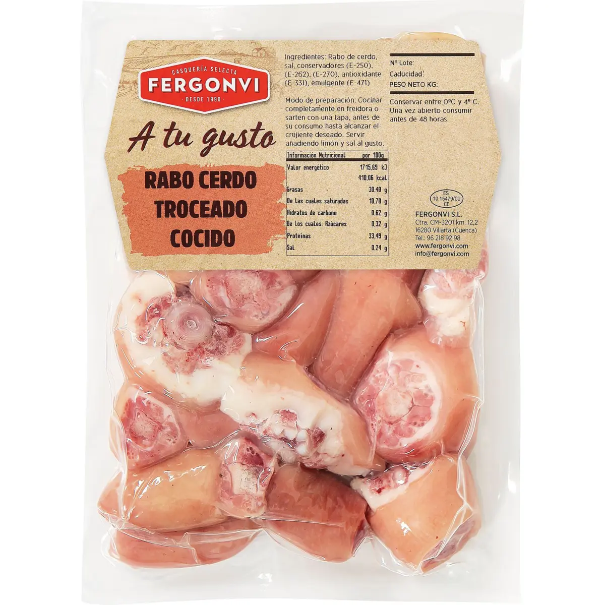 Cooked pork tail Fergonvi