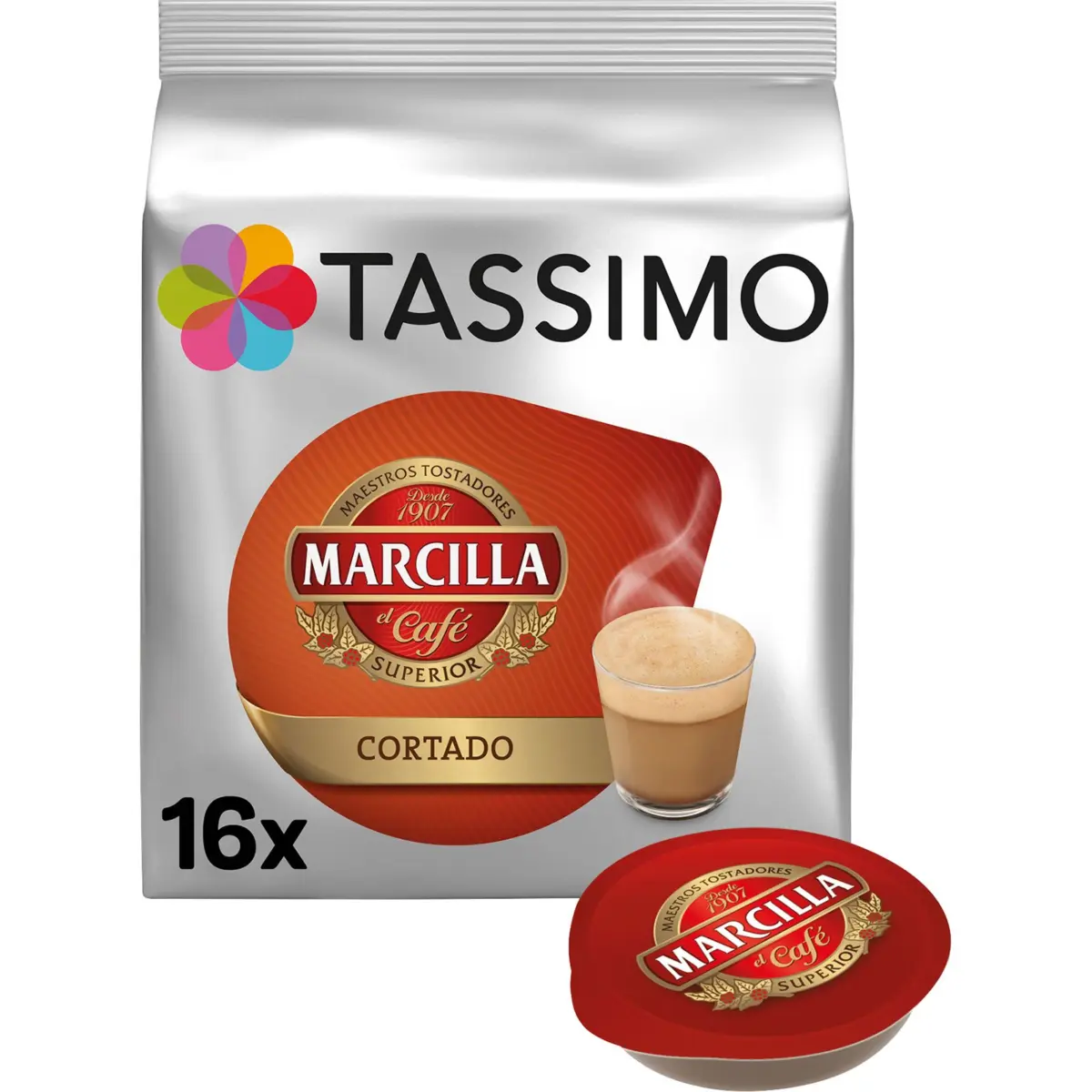 Café Cortado crémeux Tassimo Marcilla