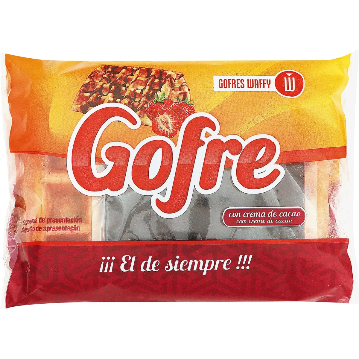 Gofre amb xocolata 120 més 20 g Waffy