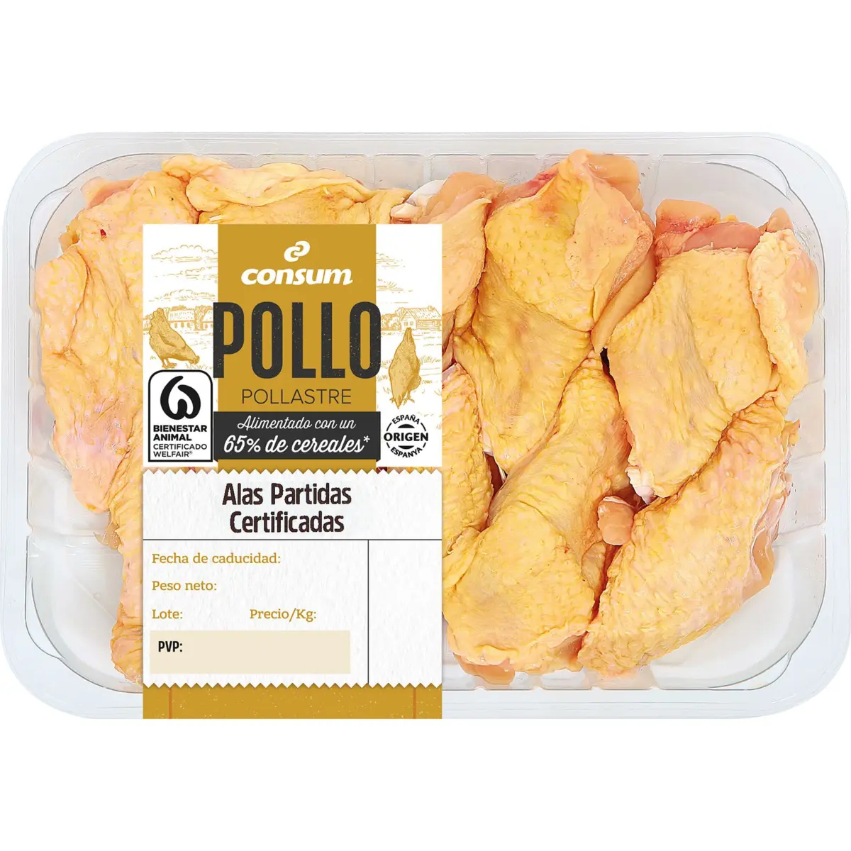 Ailes de poulet certifié coupées Consum