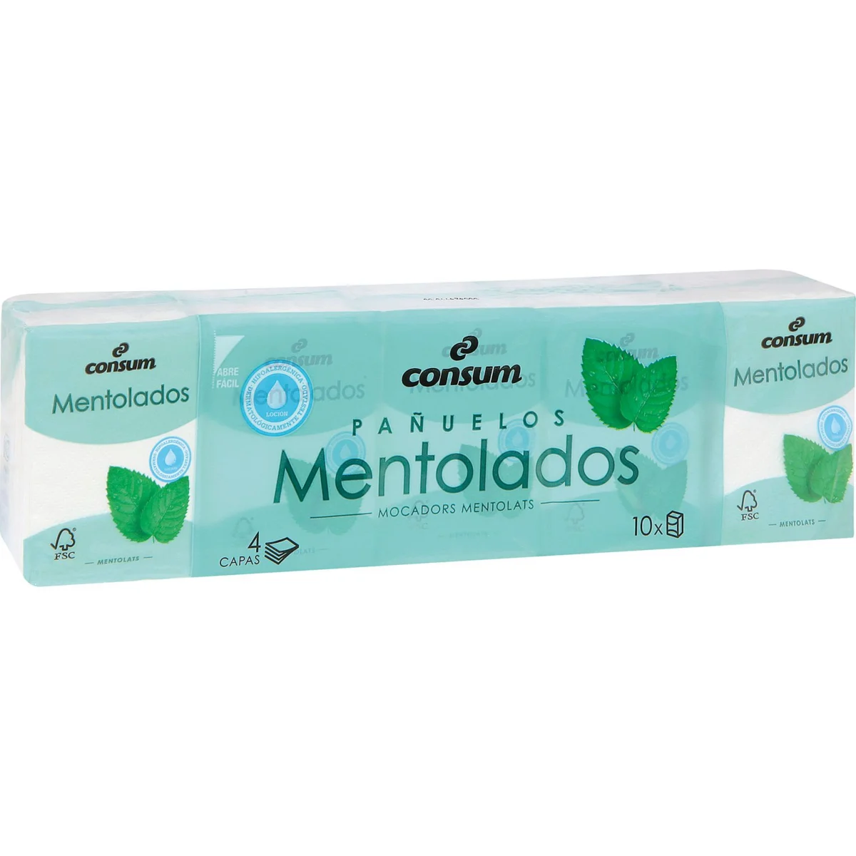 Pañuelo Compacto Mentol Cuatro Capas Consum