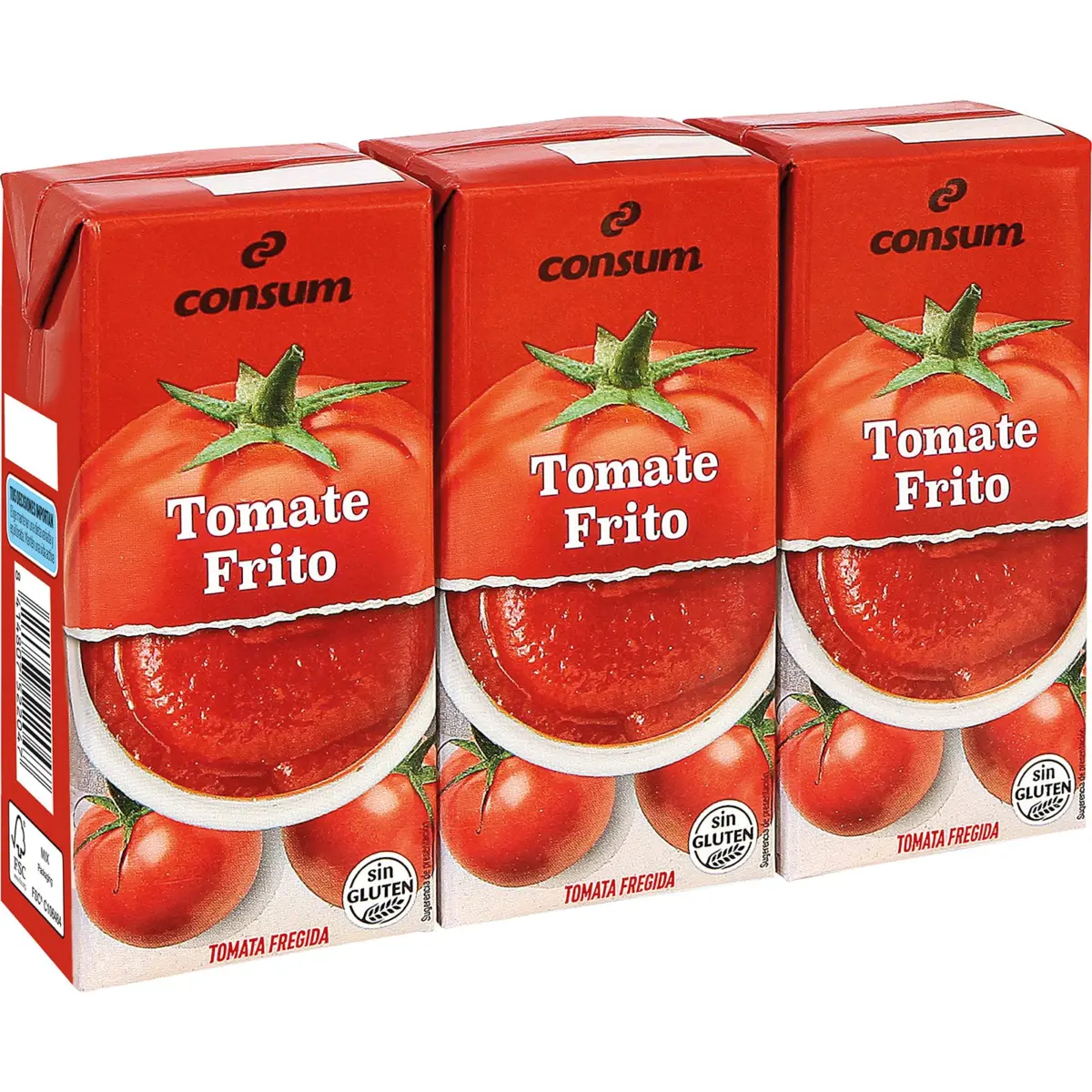 Tomate Frito Brik Pack de 3 Consum