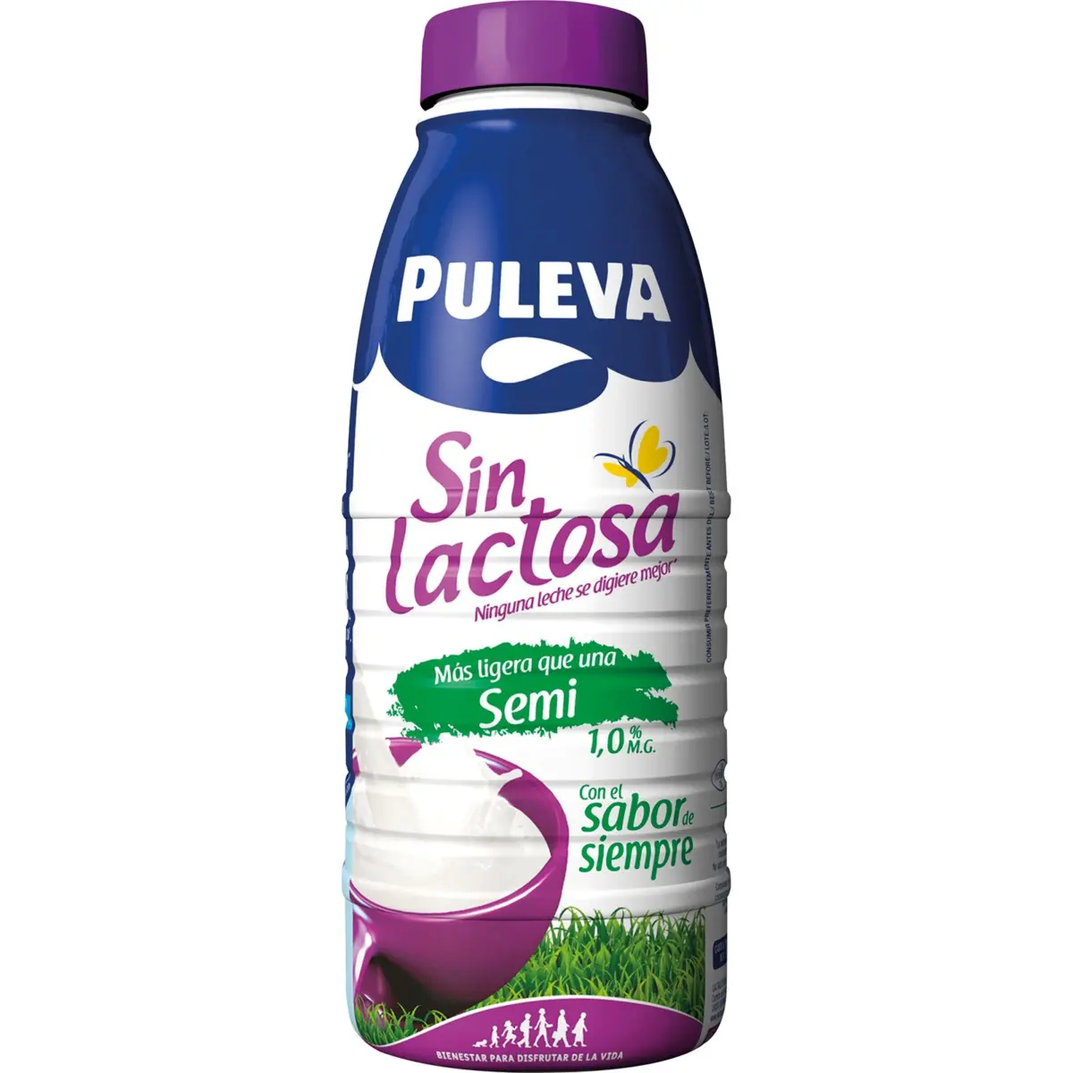 Llet semidesnatada sense lactosa Puleva en ampolla