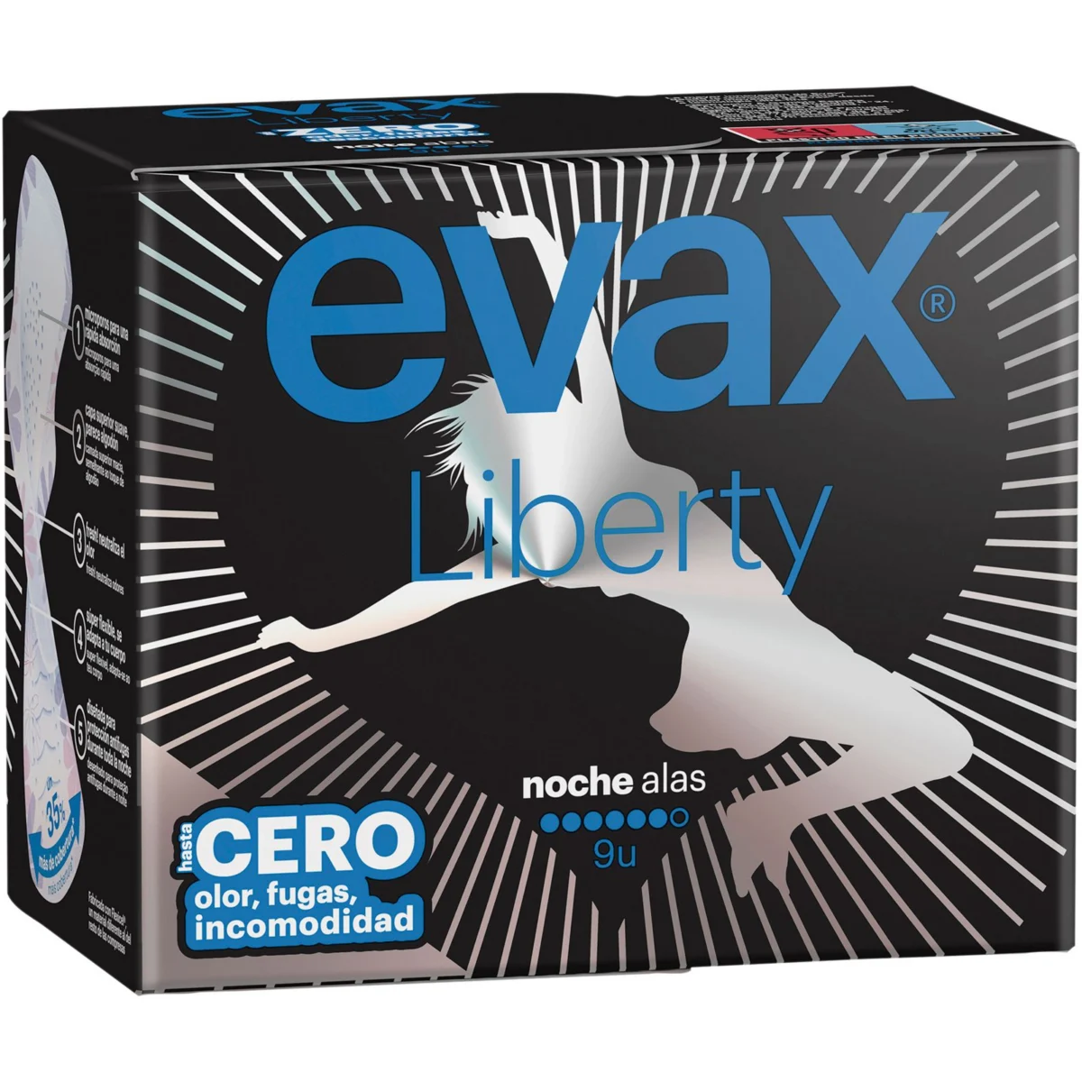 Compreses de nit Liberty amb ales Evax
