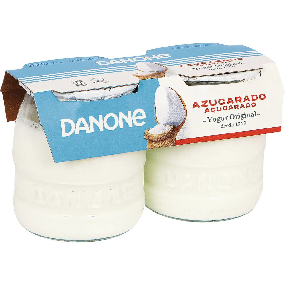 Yaourt Original nature sucré, pack de 2 Danone