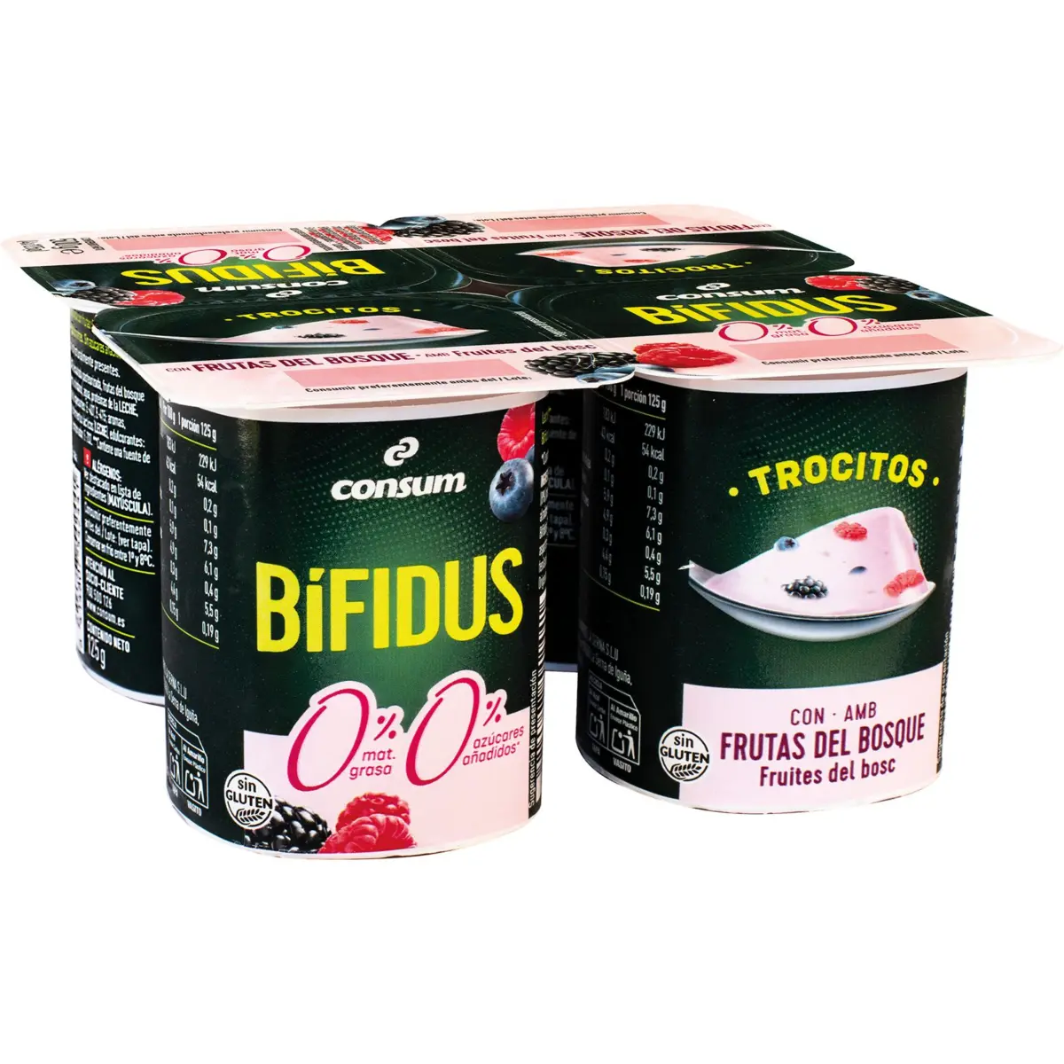 Bifidus-Joghurt 00% mit Waldfrüchten Consum