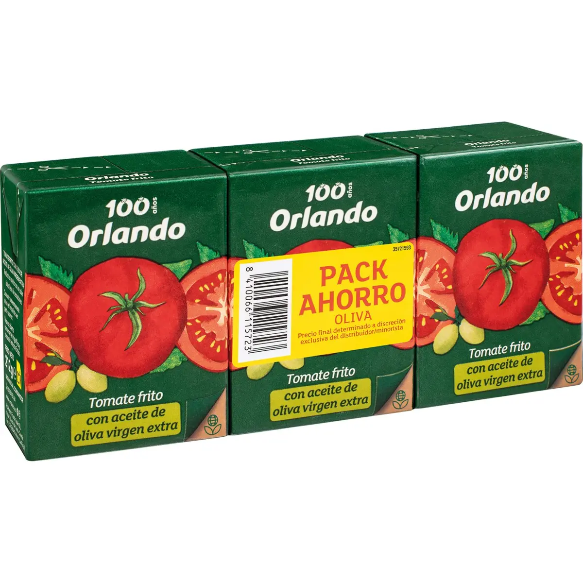 Tomate Frito Oliva Brik Pack de 3 Orlando