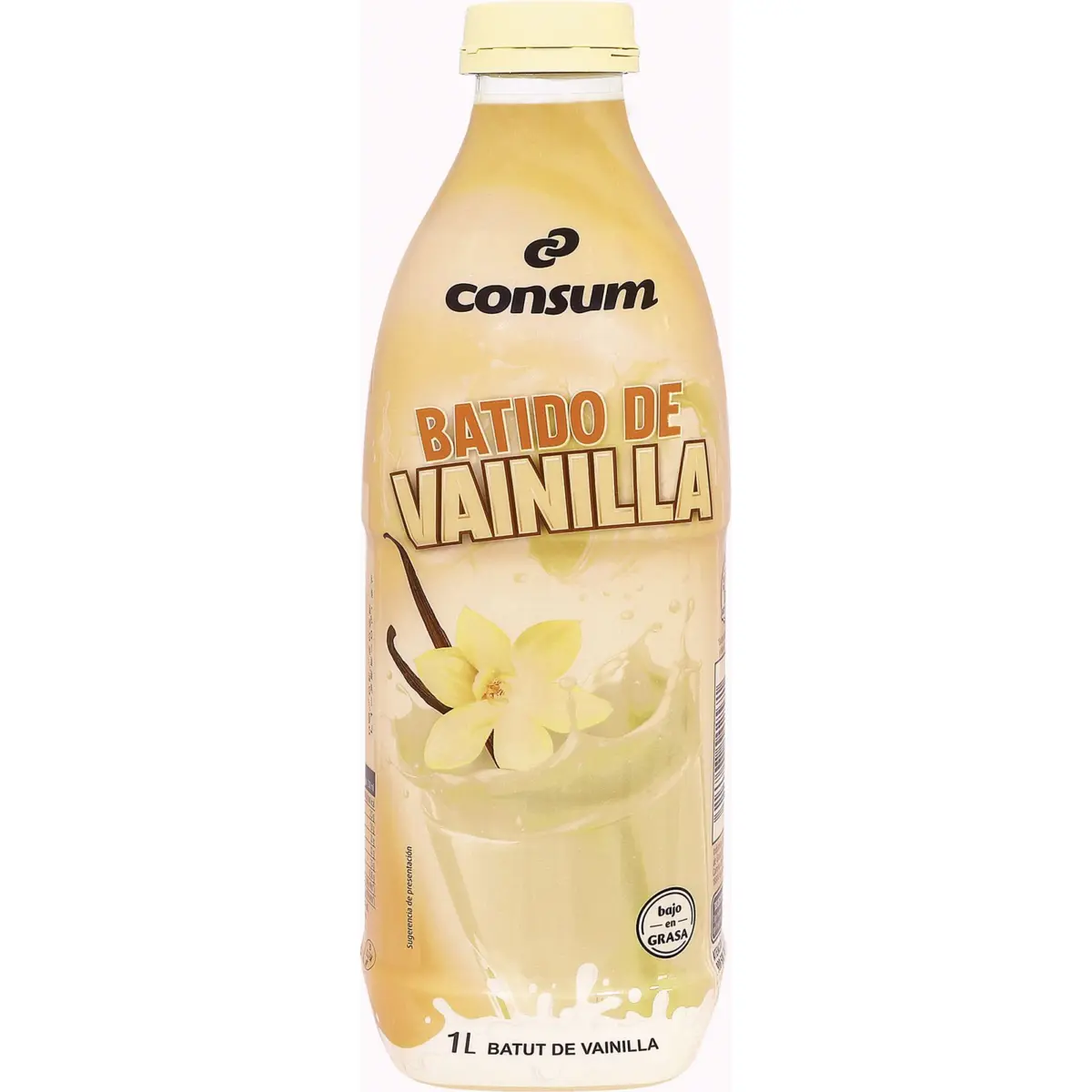 Milchshake mit Vanillegeschmack, Flasche Consum
