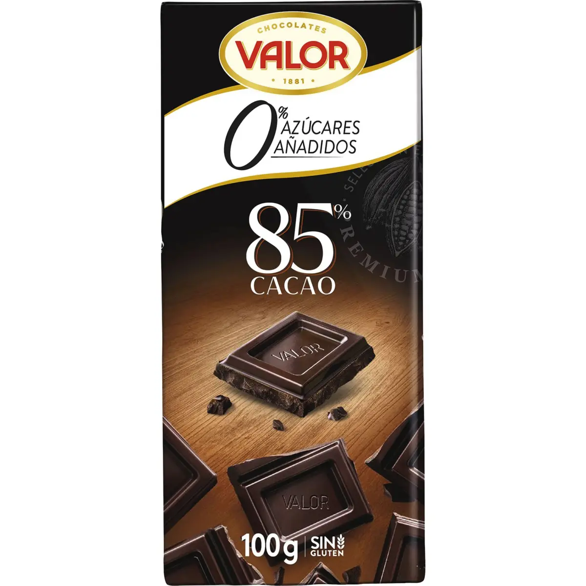 Chocolate Negro 85% sin Azúcar Valor