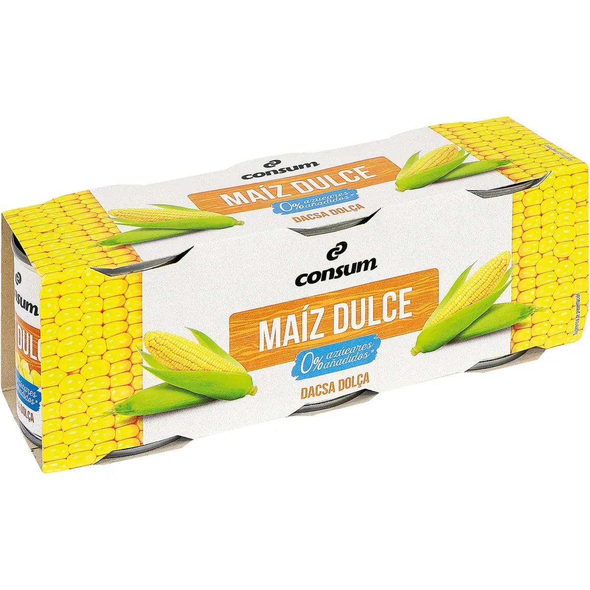 Maïs doux, lot de 3 boîtes Consum