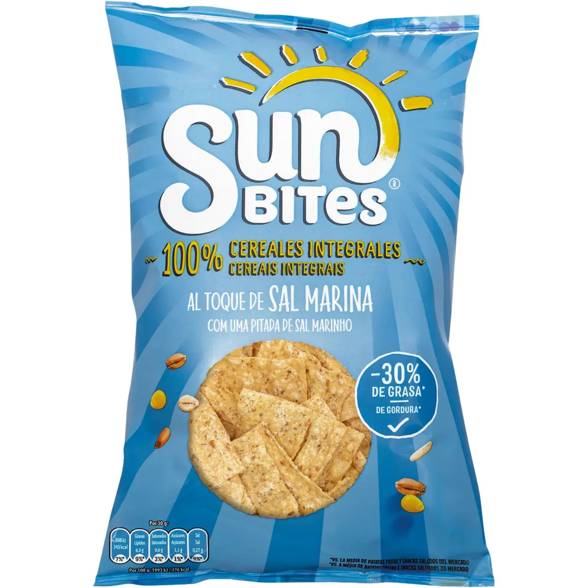 Snack mult céréales avec une touche de sel marin Sunbites