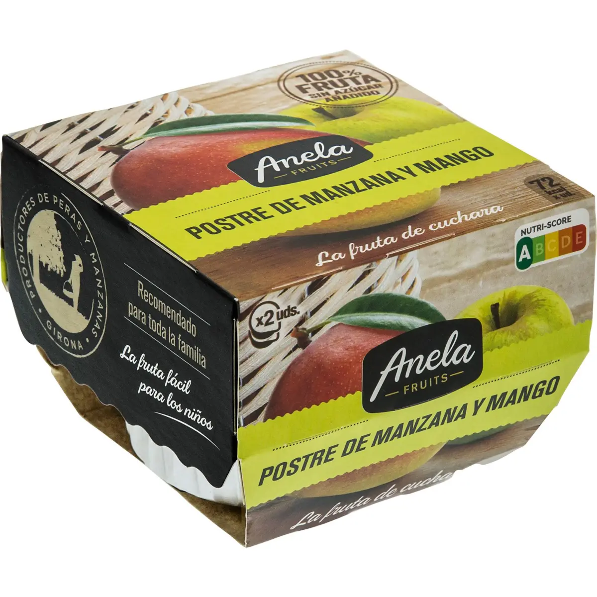 Postre Manzana y Mango Pack de 2 Anela