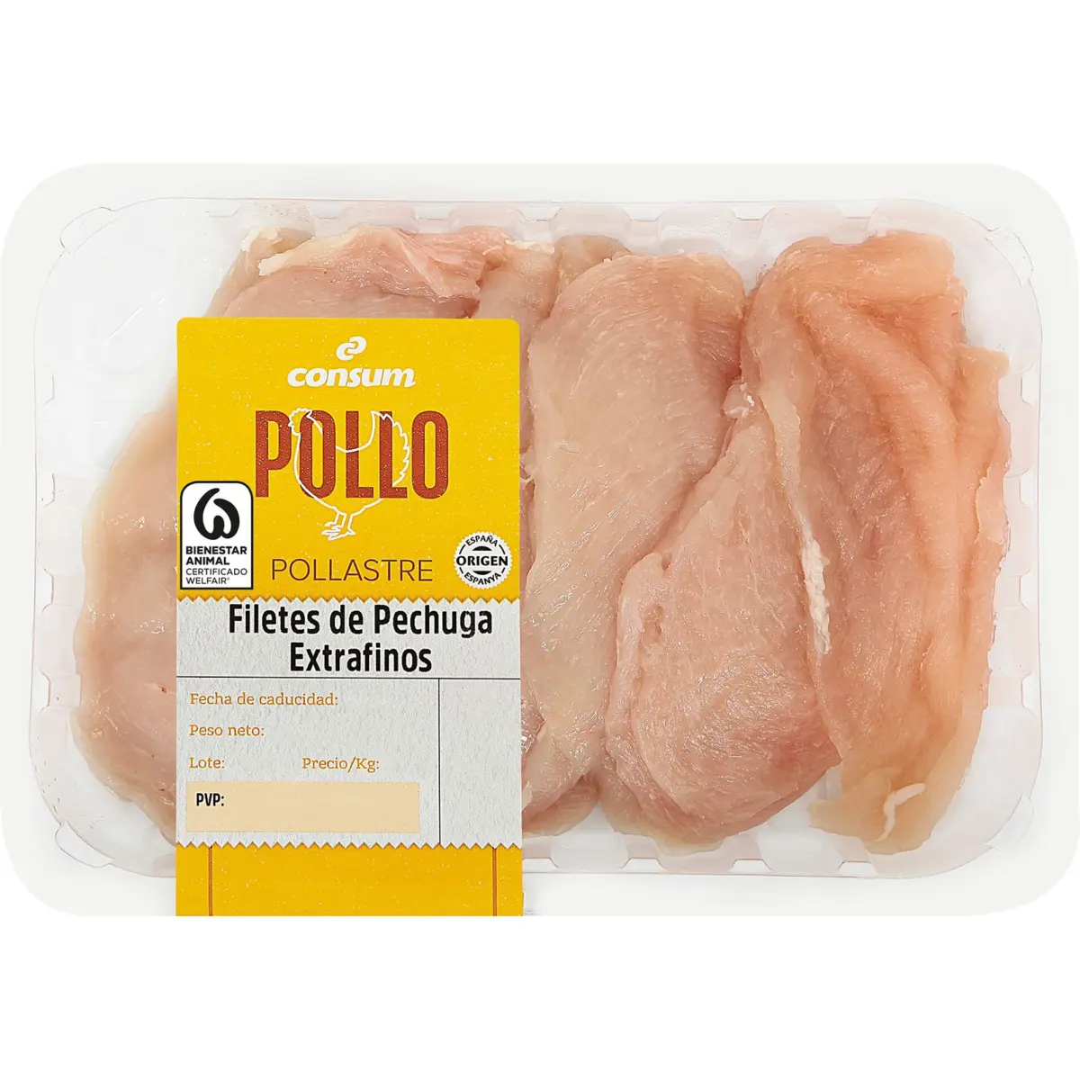 Filet de poitrine de poulet extra fin Consum