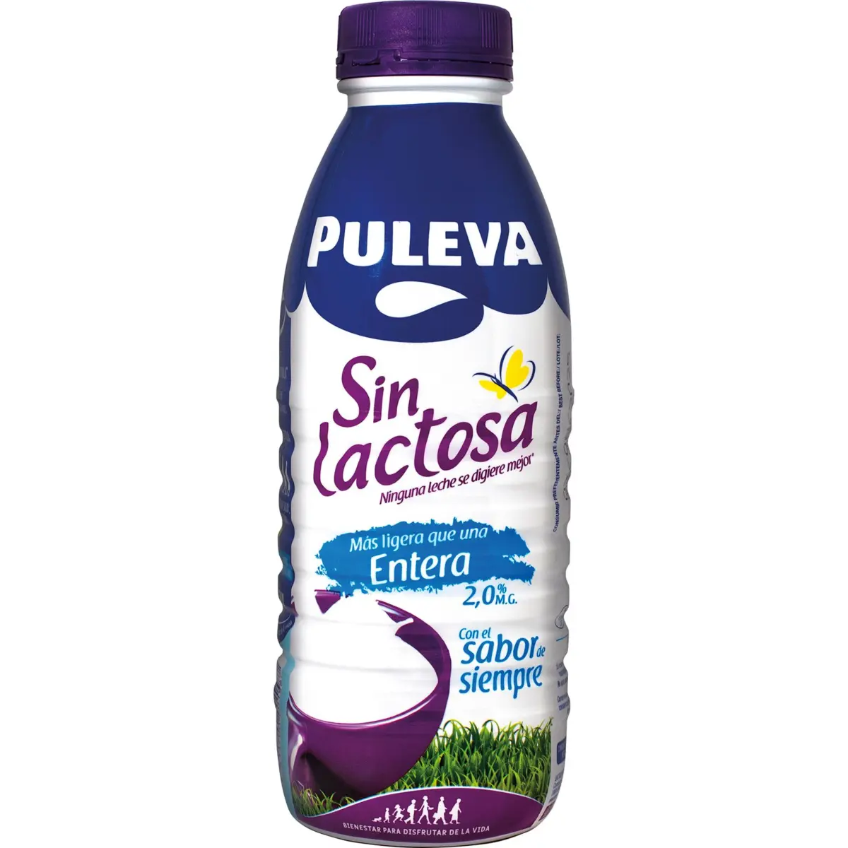 Lait entier sans lactose Puleva en bouteille