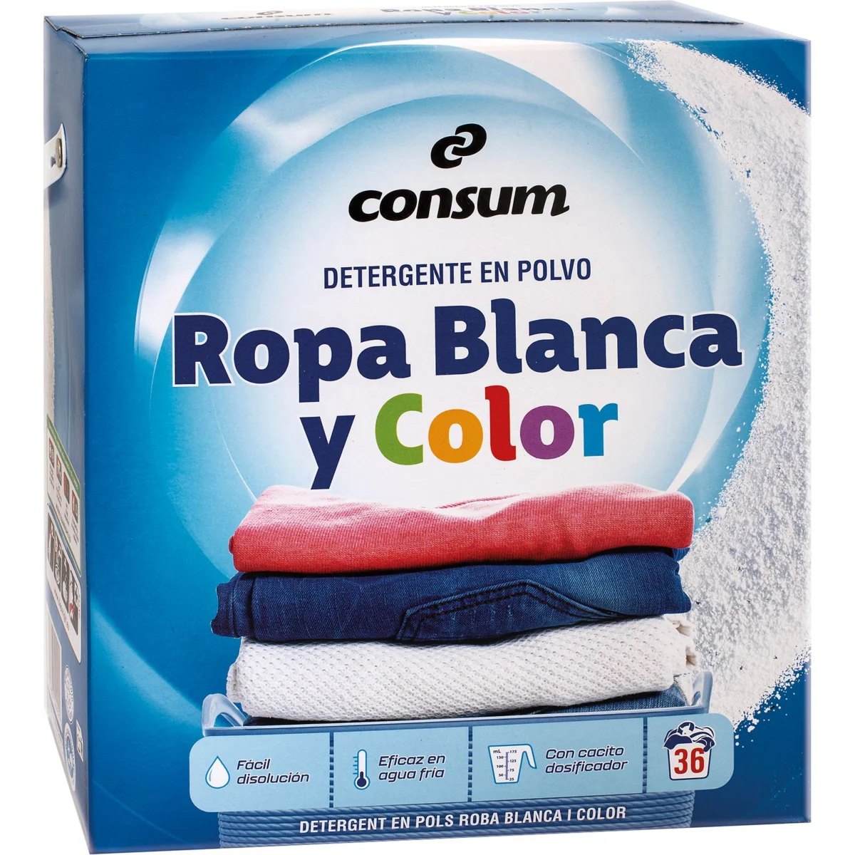 Lessive en poudre pour linge blanc et couleur Consum