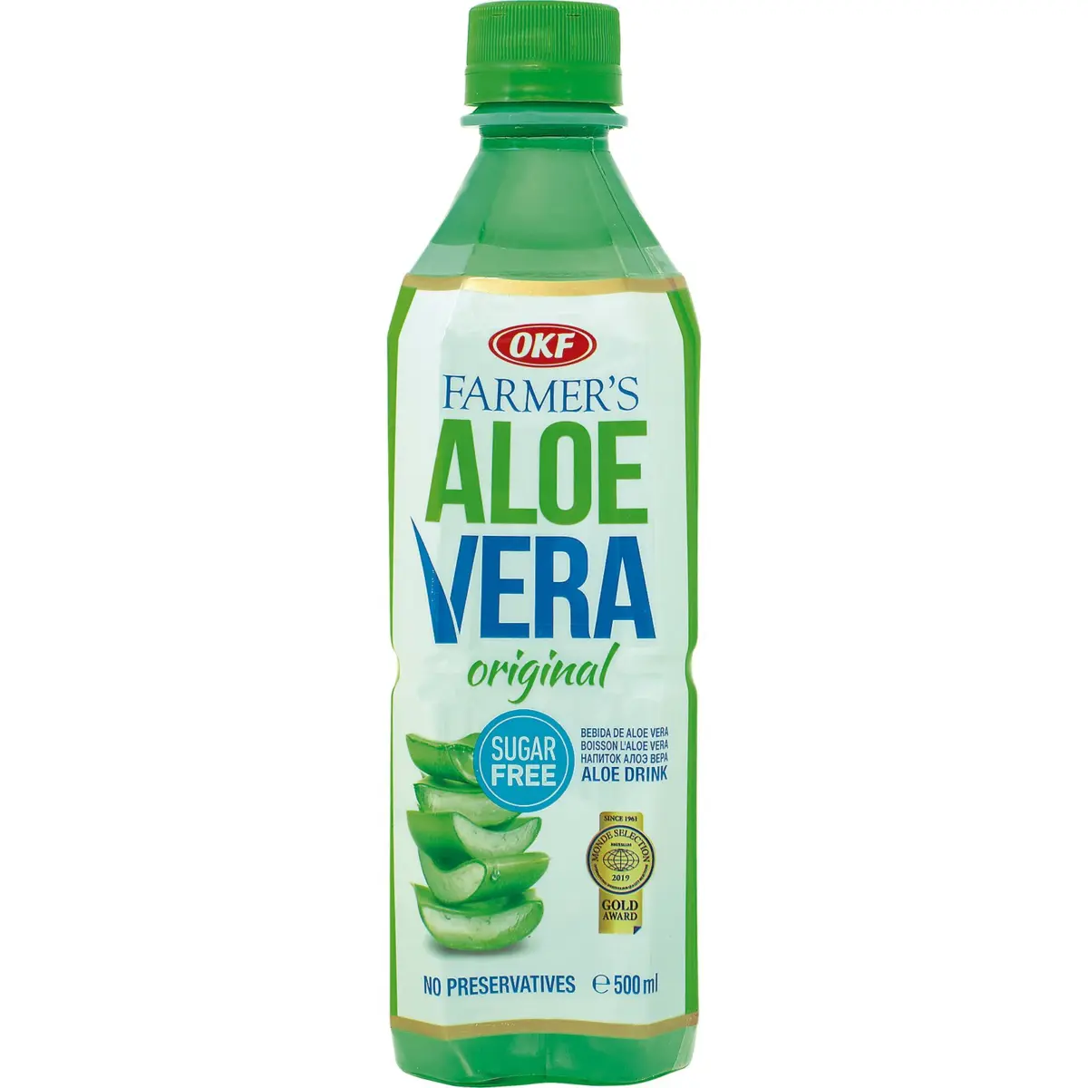 Sugar-free aloe vera drink, bottle Okf