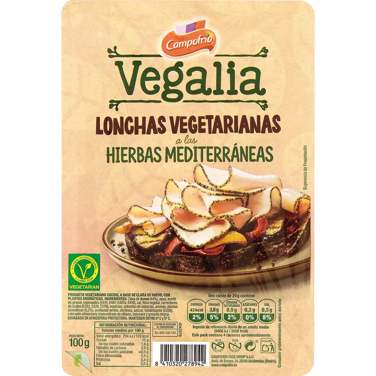Talls vegetarians amb herbes mediterrànies Campofrío