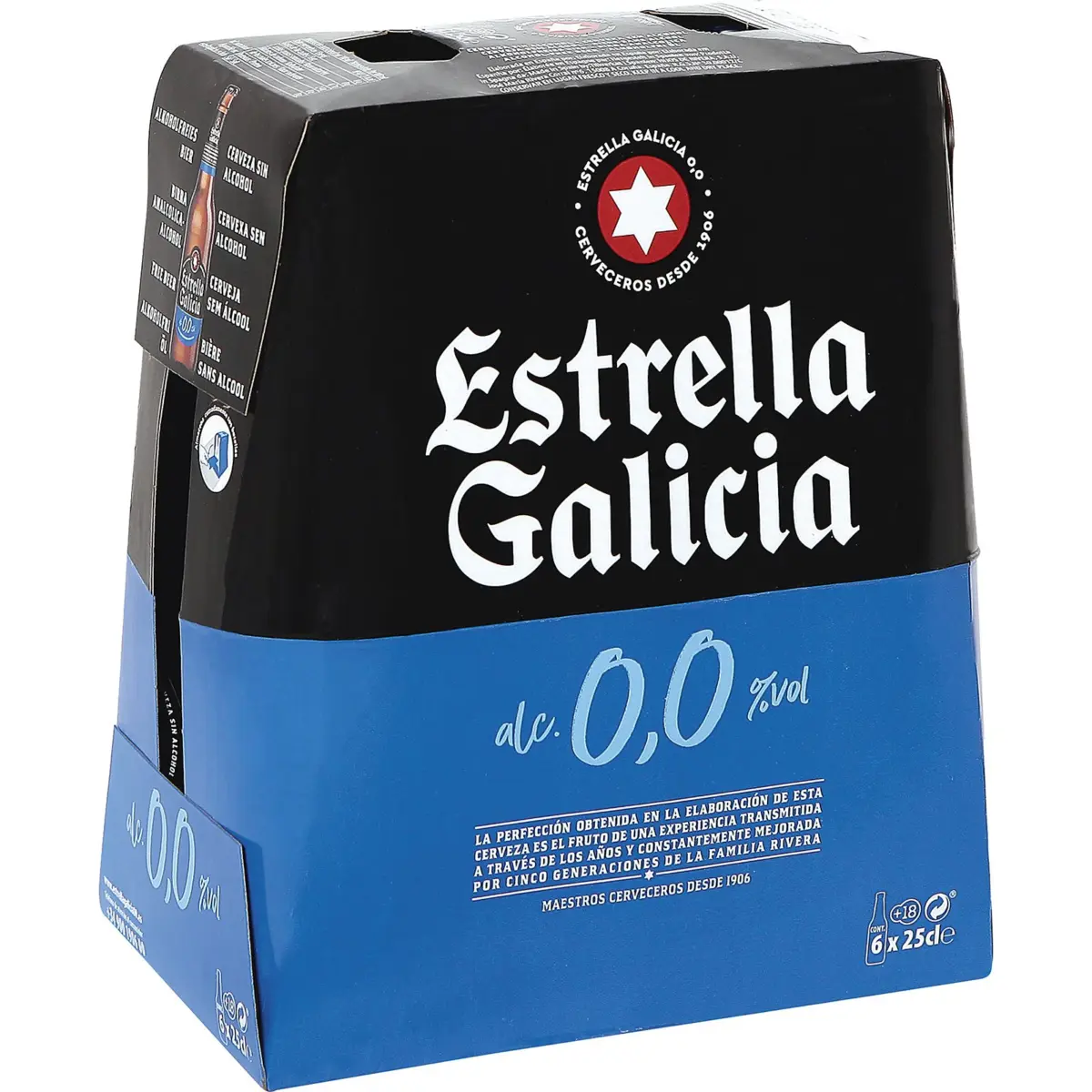 Alkoholfreies Bier 0,0, 6er-Pack Flaschen E.galicia