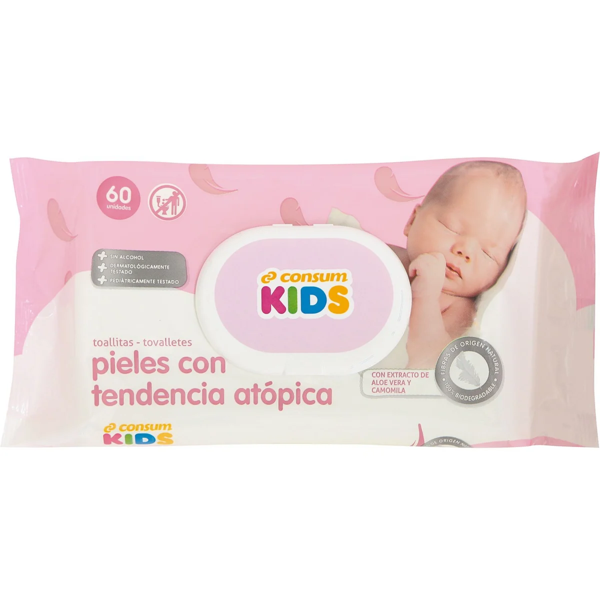 Lingettes pour bébé pour peaux atopiques Consum Kids