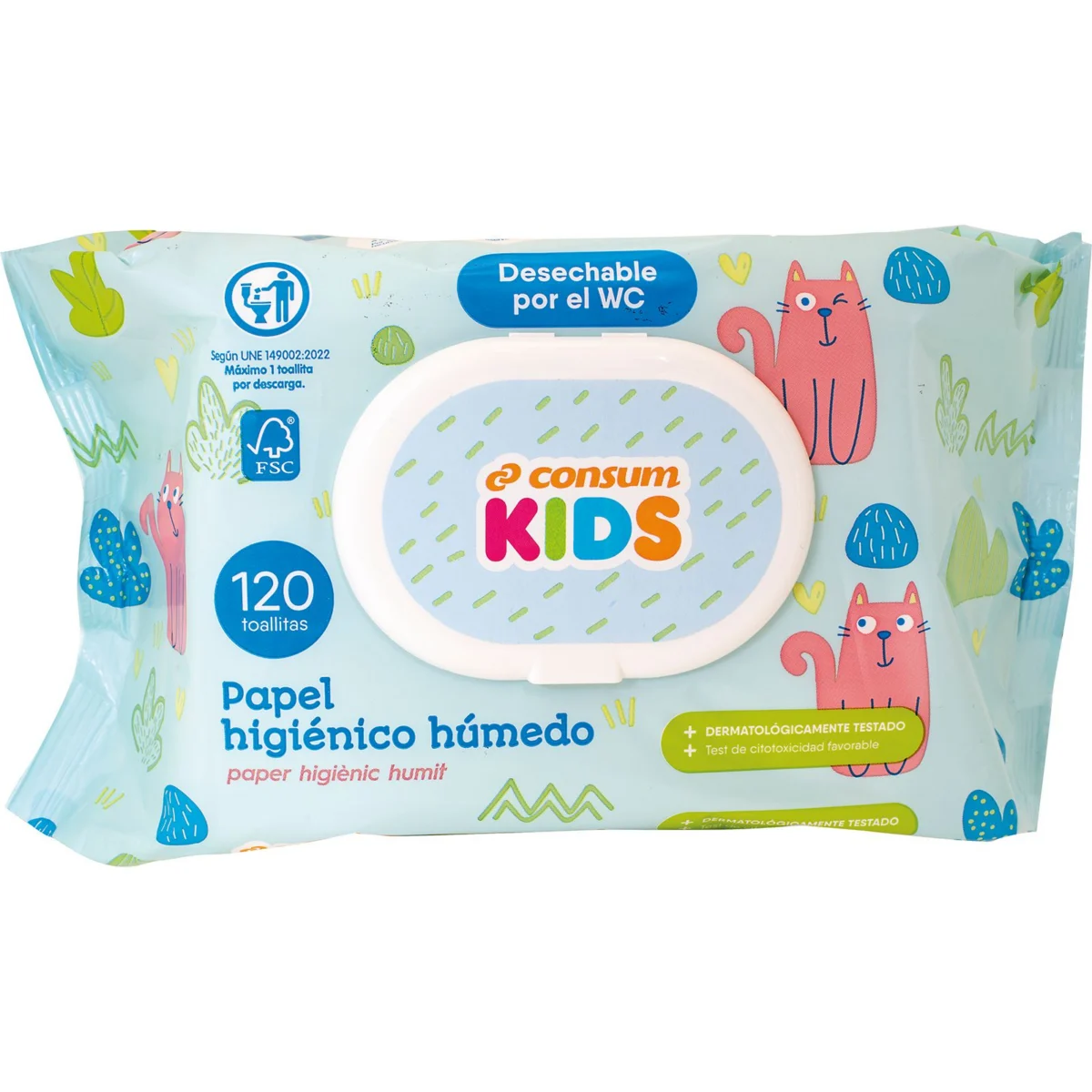 Papier toilette humide Consum Kids