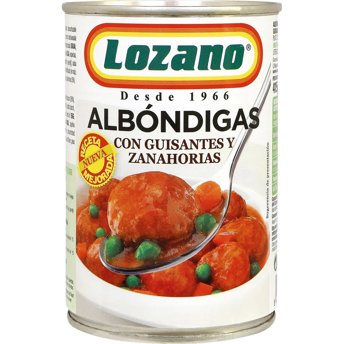 Beef meatballs with peas Lozano