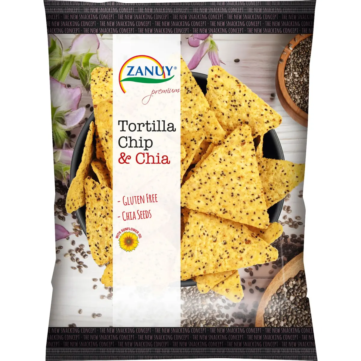 Nachos mit Chia, Packung Zanuy
