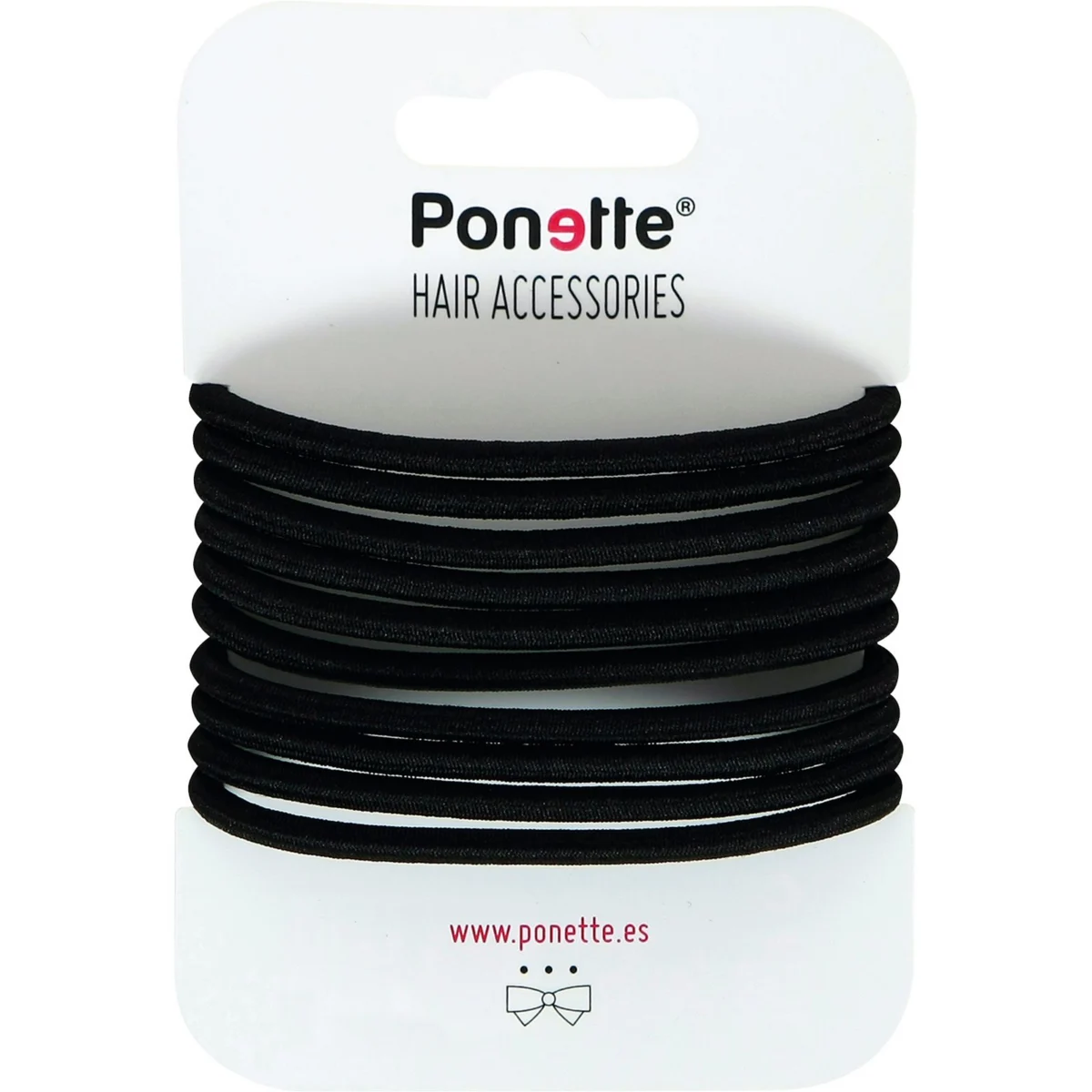 Goma Metálica Grande Negra Ponette