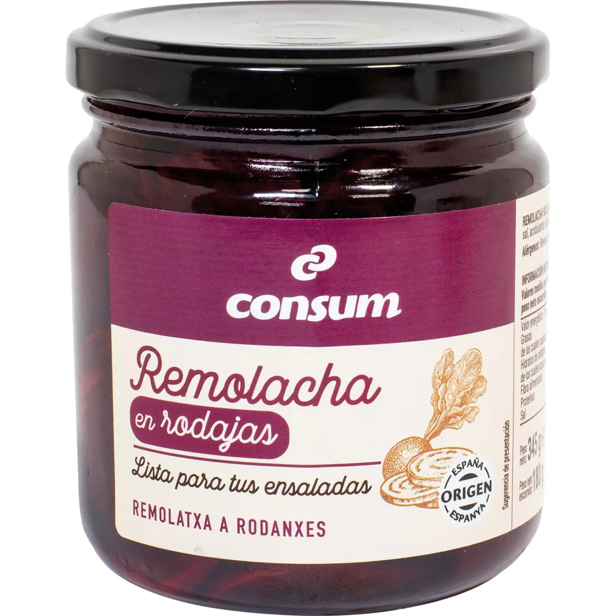 Sliced beetroot, jar Consum