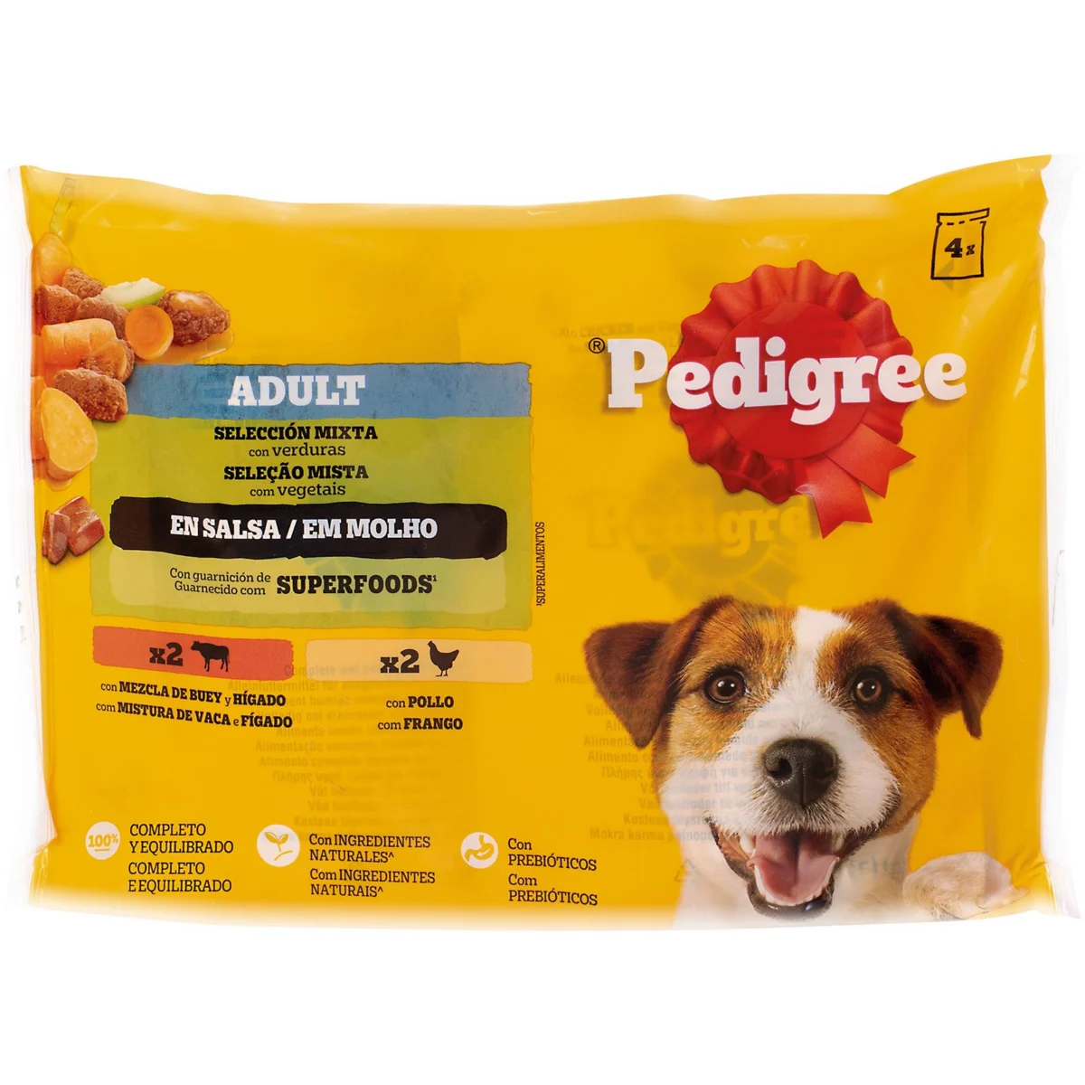 Comida Húmeda Perros 2Pollo-2Buey y Verdura Pedigree