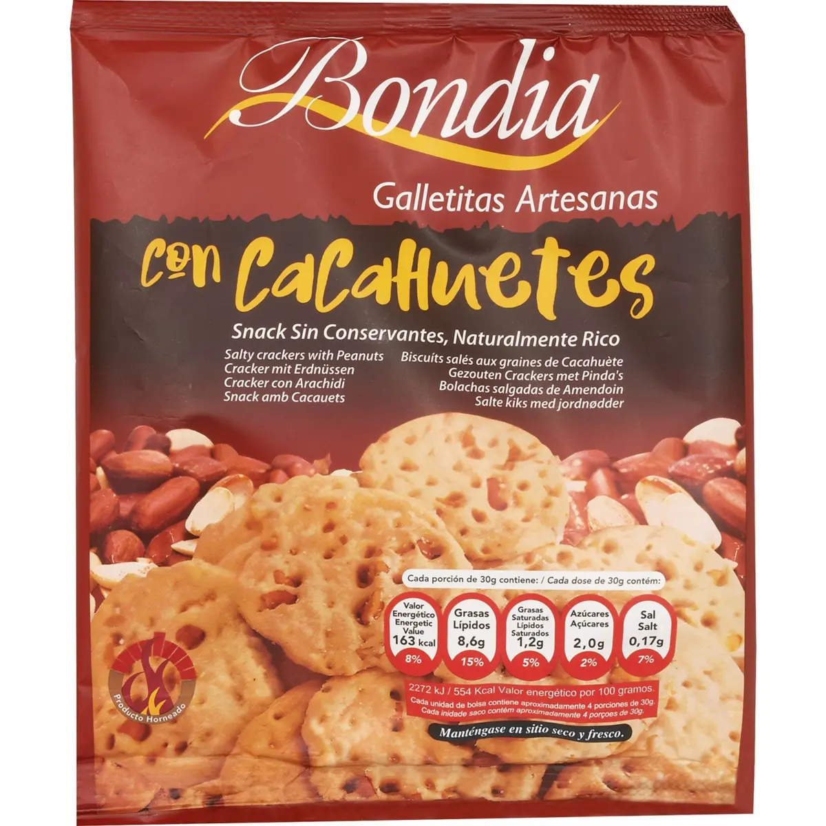 Biscuits artisanaux aux cacahuètes Bondia