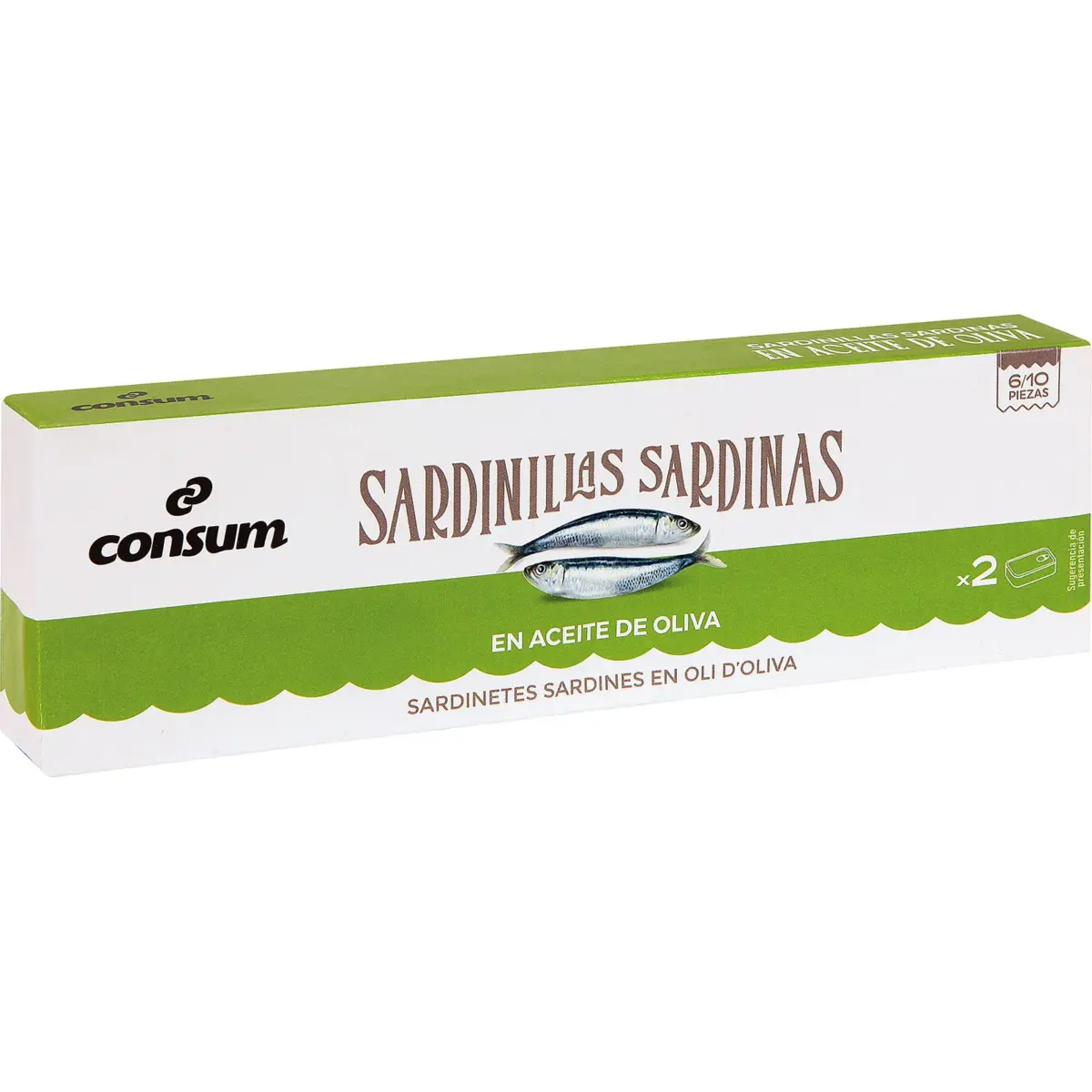 Sardinilles en oli d’oliva, pack de 2 Consum