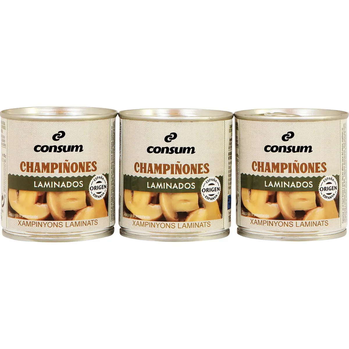 Xampinyons laminats, paquet de 3 Consum