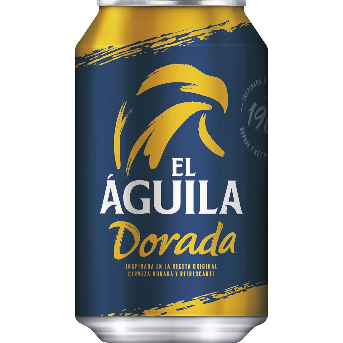 Golden beer El Águila, can