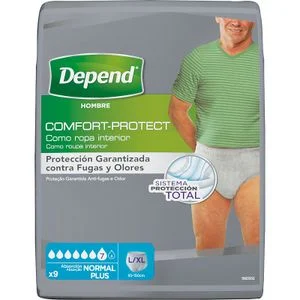 Calçotets absorbents per a home Depend, talla L/XL