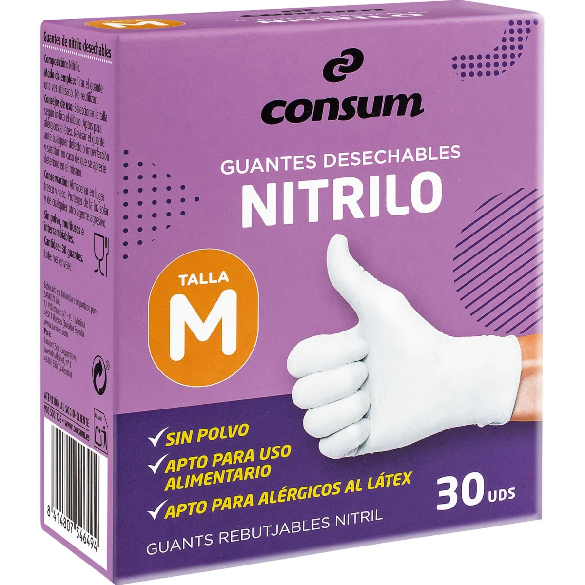 Einweghandschuhe aus Nitril, Größe M Consum
