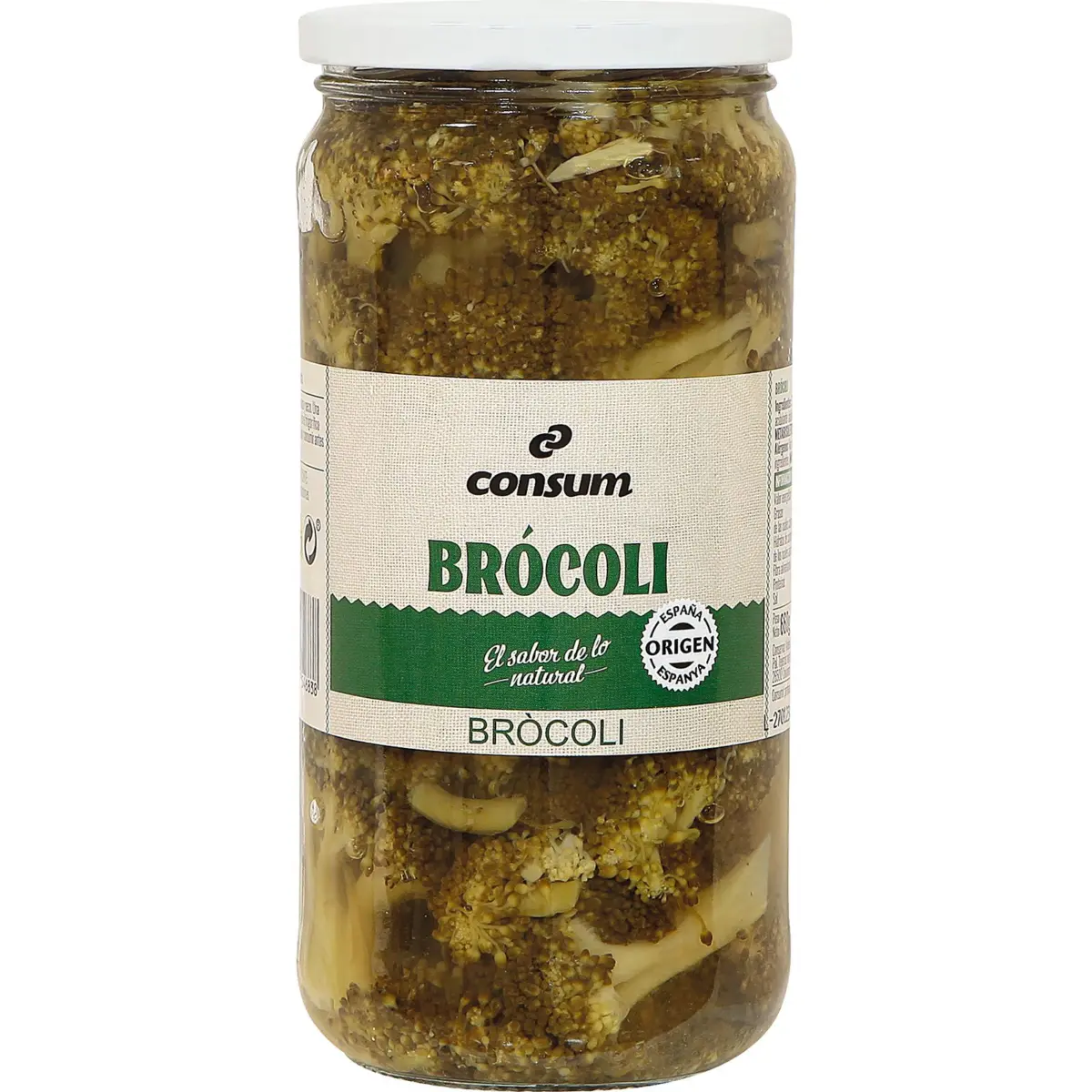 Brocoli nature, bocal Consum