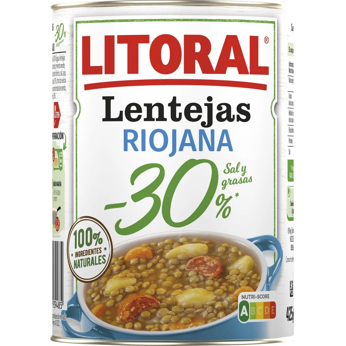 Riojan-style lentils with 30% less fat and salt Litoral