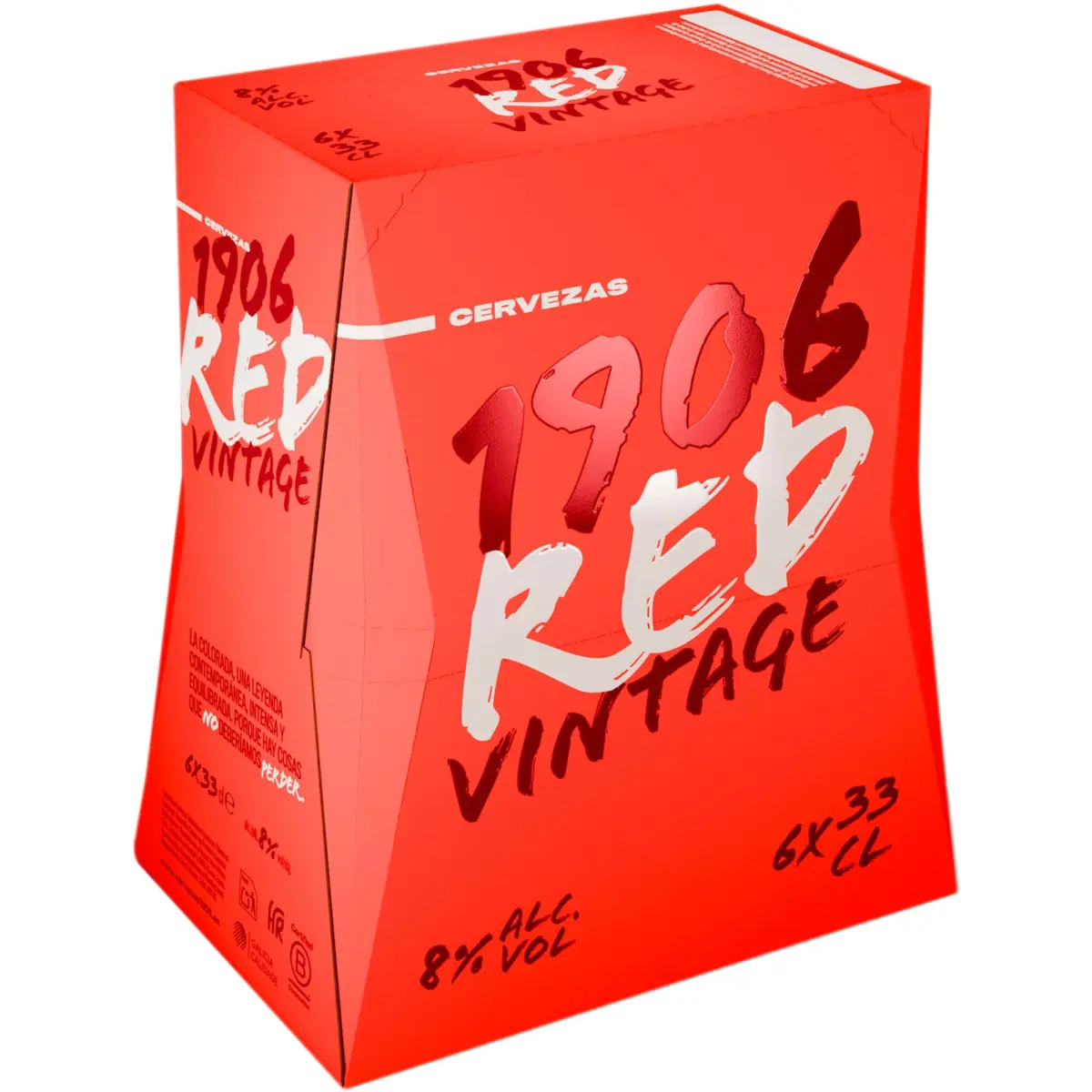 Cerveza Red Vintage Botella Cristal Pack-6 1906