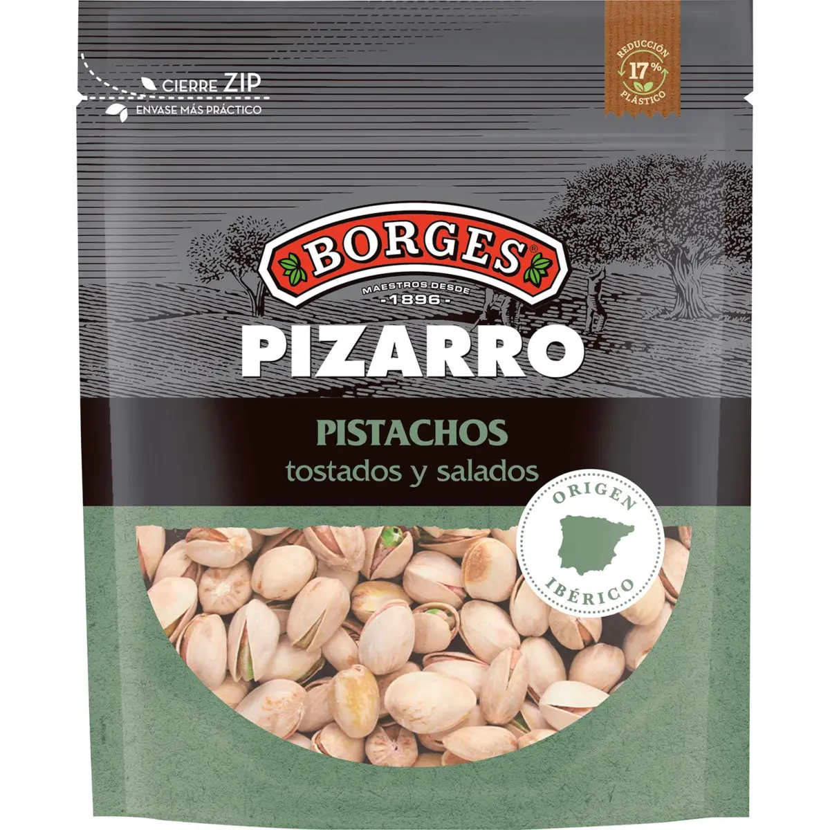 Roasted pistachios, bag Pizarro