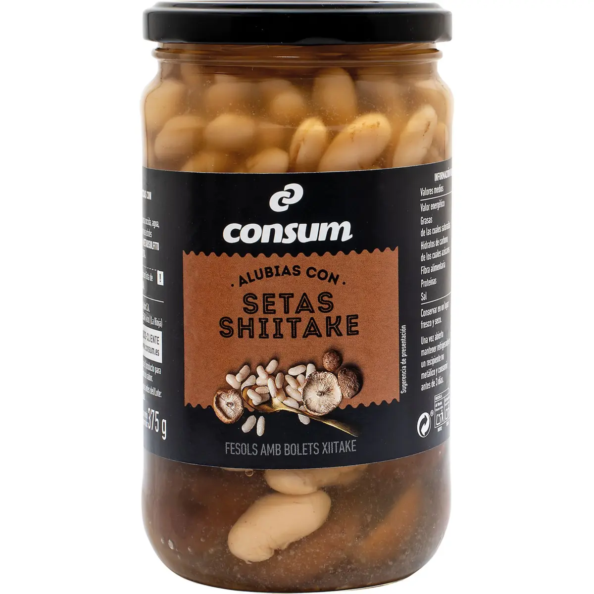 Mongetes amb bolet xiitake Consum