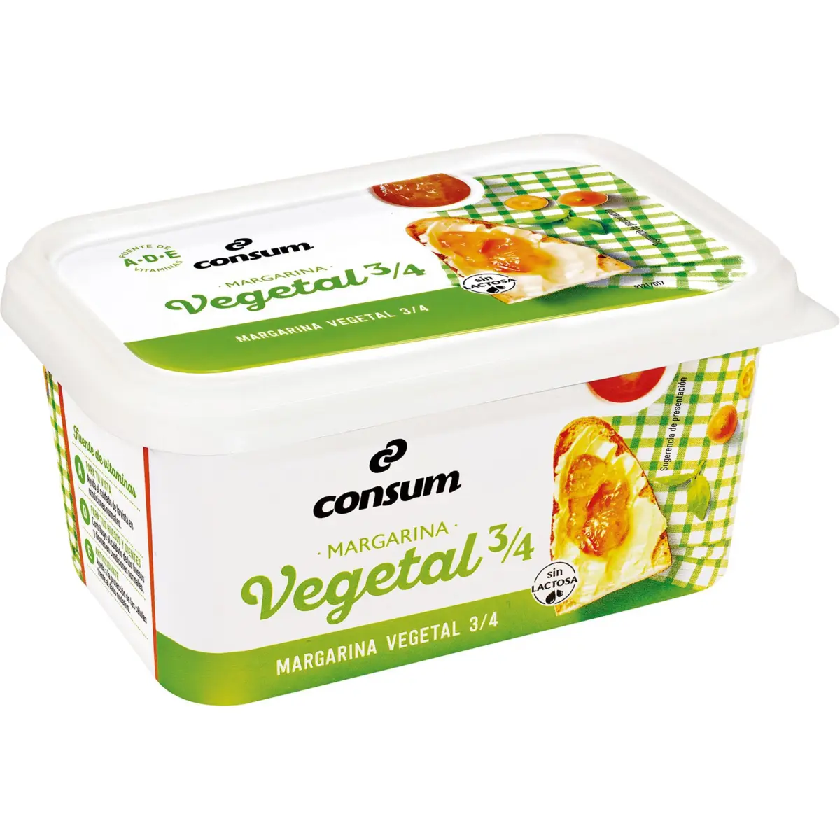 Margarine végétale, barquette Consum