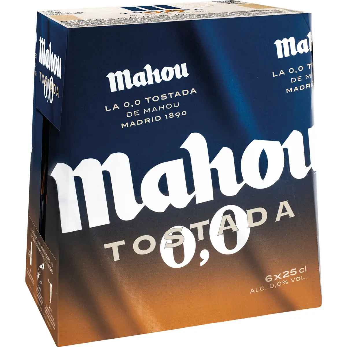 Cerveza Tostada 0,0 Pack de 6 botellas Mahou