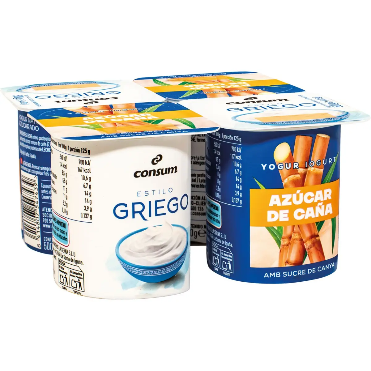 Yogur Griego con Azúcar de Caña Consum