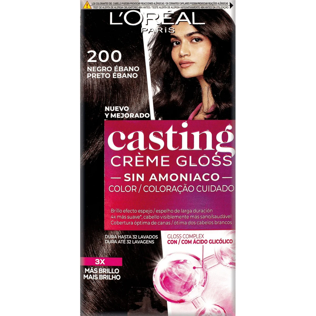 Creme Gloss Haarfarbe 200 Ebenholz Casting