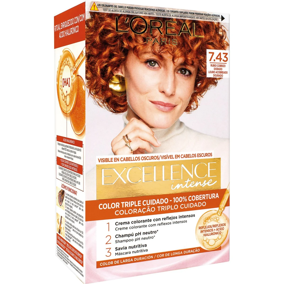 Coloration Nº 7.43 blond cuivré doré Excellence