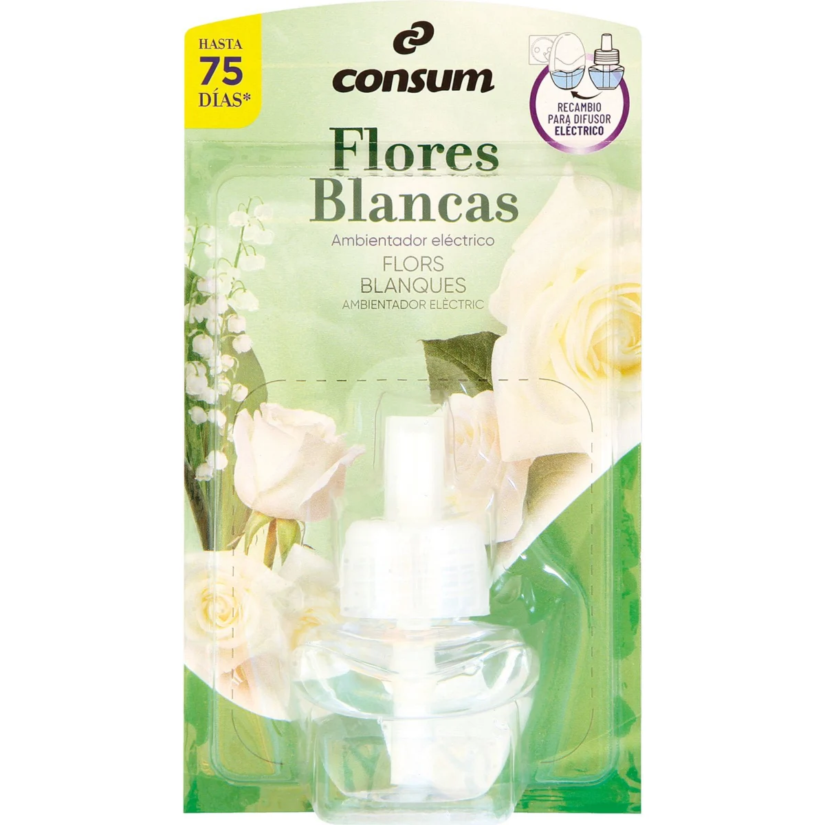 Recharge pour désodorisant électrique Fleurs blanches Consum