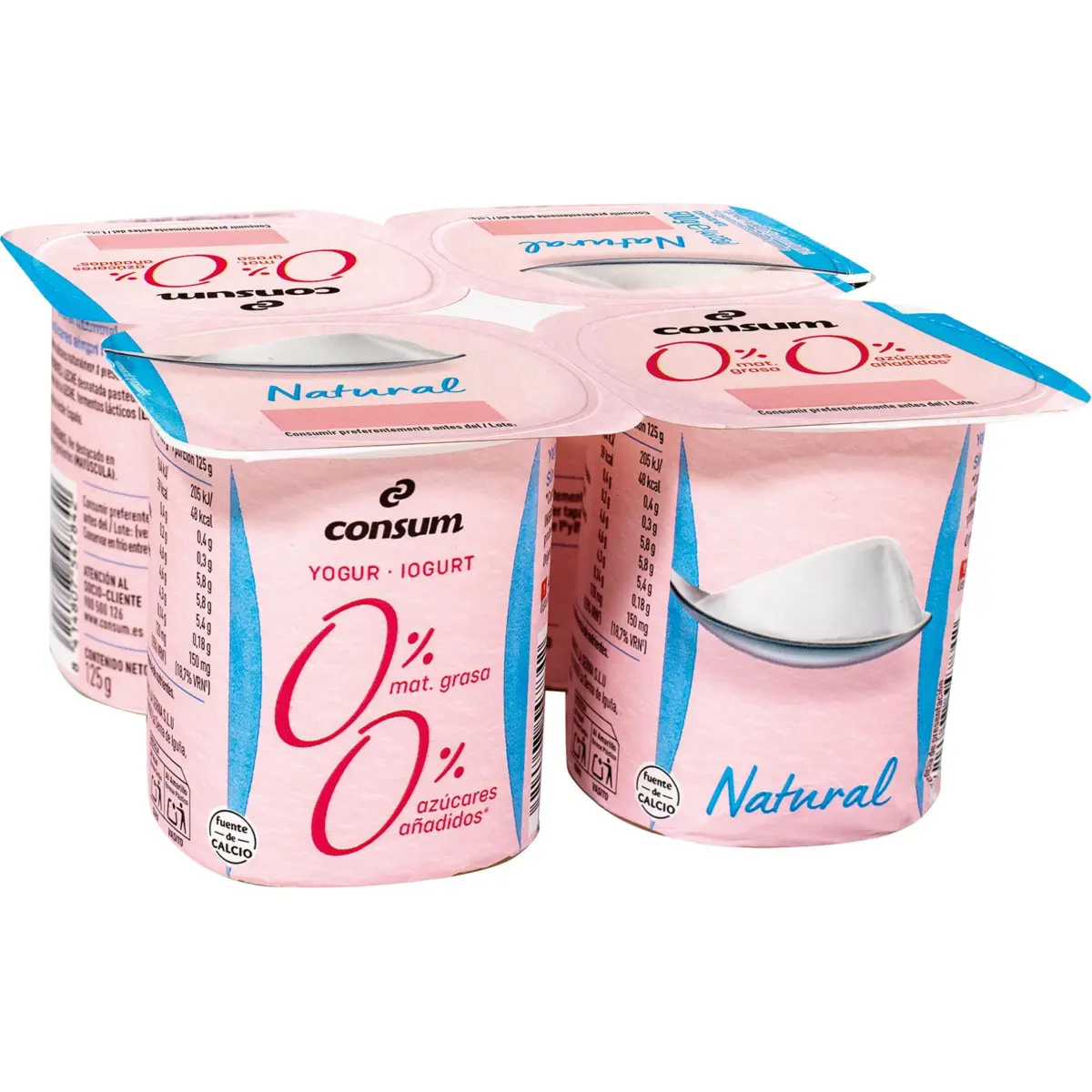Naturjoghurt 00%, 4er-Pack Consum