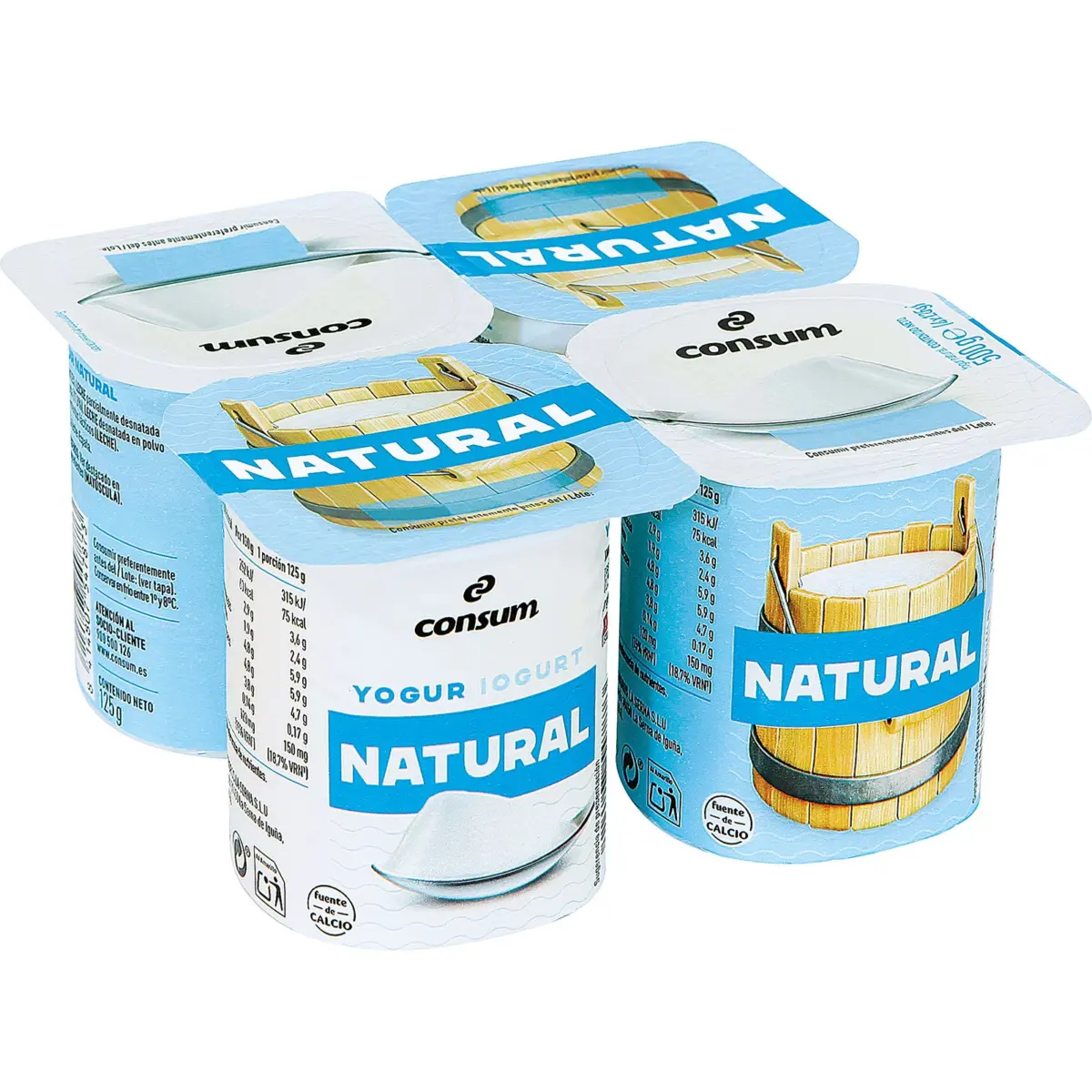 Naturjoghurt, 4er-Pack Consum